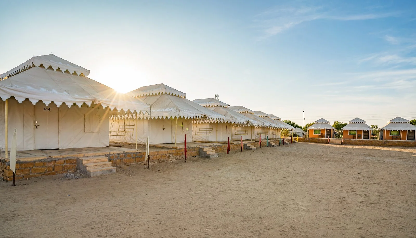 Desert camp guest area in Jaisalmer