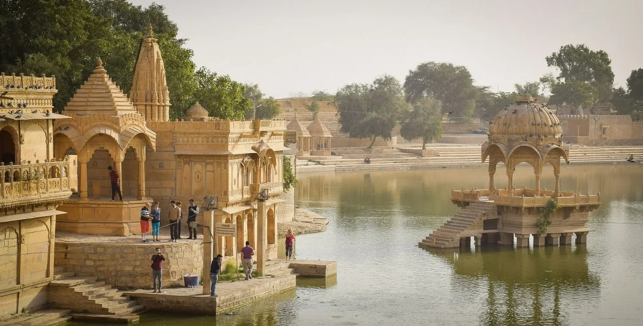 Golden sand dunes near Jaisalmer